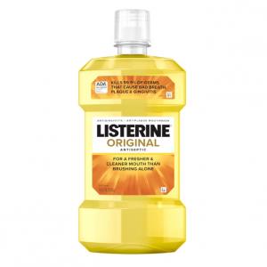 Listerine Original Antiseptic Oral Care Mouthwash, Original Flavored Oral Rinse, 1 L @ Amazon