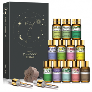 Essential Oil Set, 12x5ml Essential Oils Gift Set @ Amazon