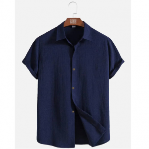 Eleven Oasis Casual Loose Solid Color Button 男士衬衫