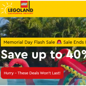 Memorial Day - Save up to 40% on Open-Dated Tickets @LEGOLAND California