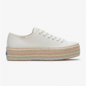 Keds Triple Up Canvas Jute Pop Foxing 系带鞋