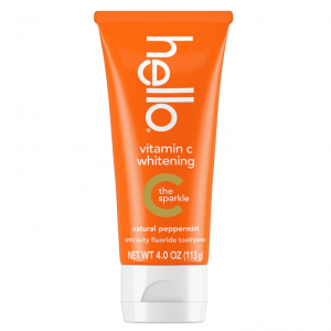 hello Vitamin C Whitening Toothpaste with Fluoride, Natural Peppermint, 4.0 Oz @ Amazon
