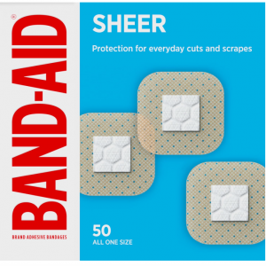 BAND-AID 方形小创可贴 50张 @ Amazon