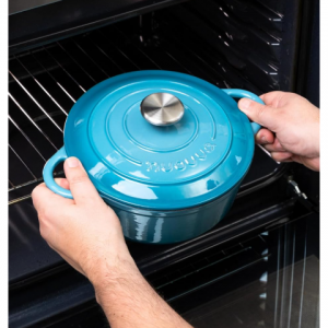 Nuovva Cast Iron Dutch Oven with Lid – Blue, 2.1-Quart, 20cm @ Amazon