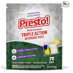 Presto! 3倍强效洗碗机果冻球70颗 @ Amazon