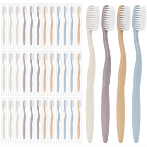 DR.BRIGHT Bulk 80-Pack Individually Wrapped Toothbrushes with Tongue Scraper @ Amazon