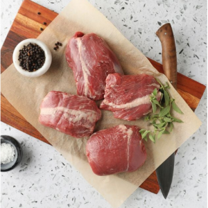 D'Artagnan 羊腰肉排（草饲）新鲜：每包4块（平均总重1.5-2磅）散装