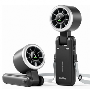Diveblues Portable Handheld Turbo Fan, 5 Gear Wind, Battery Operated, Up to 12 Working Hours