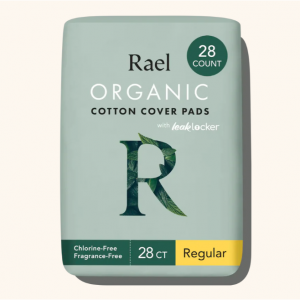 Regular Organic Cotton Cover Pads With Wings 28 Count