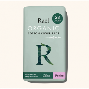 Petite Organic Cotton Cover Pads With Wings 28 Count