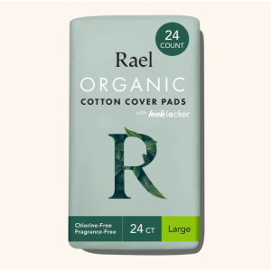 Large Organic Cotton Cover Pads With Wings 24 Count