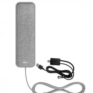 Mohu Vibe 室内高清电视放大天线（灰色粗花呢）带 12 英尺同轴电缆