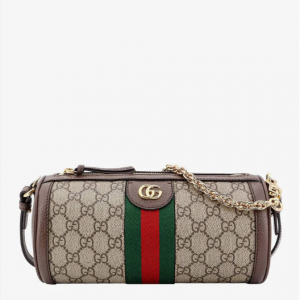 GUCCI Gg supreme fabric shoulder bag with iconic web detail