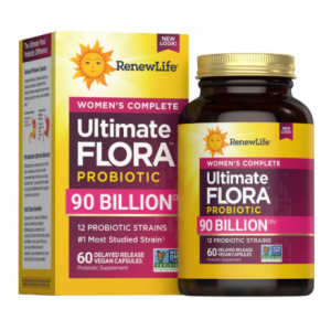 Renew Life Women's Care Probiotic 90 Billion CFU, 60 Vegetarian Capsules