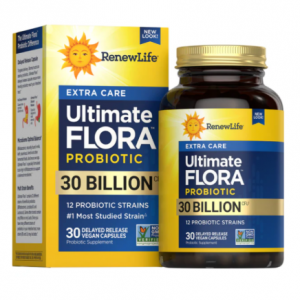 Renew Life Extra Care Digestive - Probiotic 30 Billion CFU, 30 Vegetarian Capsules