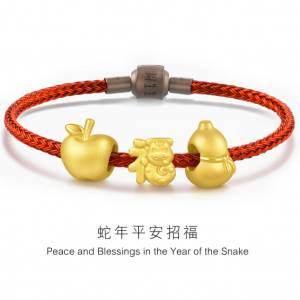 Charme '祝福' 999 黄金蛇形吊饰