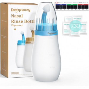 DeepcCozy 鼻腔清洗瓶 蓝色 300ml 含30包洗鼻盐