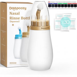 DeepcCozy 鼻腔清洗瓶 棕色 300ml 含30包洗鼻盐