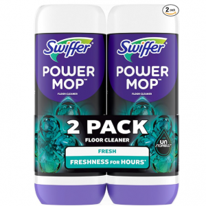 Swiffer PowerMop Floor Cleaning Solution with Unstopables Fresh Scent, 25.3 fl oz, 2 Pack @ Amazon