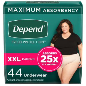 Depend Fresh Protection Adult Incontinence & Postpartum Bladder Leak Underwear for Women @ Amazon