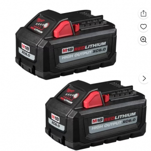$134 off Milwaukee 48-11-1862 M18 REDLITHIUM HIGH OUTPUT XC 6.0Ah Battery Pack (2pc) @Walmart