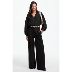 Madewell The Harlow 拉绒斜纹布超宽腿裤阔腿裤，2色选，3.1折优惠