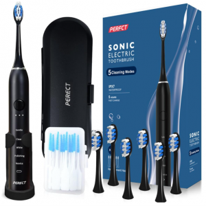Sonic Electric Toothbrush for Adults, 6 Brush Heads, 5 Modes Electric Toothbrush @ Amazon