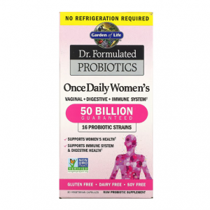 Garden of Life, Dr. Formulated 益生菌，女性每日一次，500 亿，30 粒素食胶囊