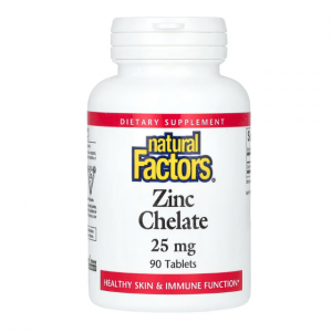 Natural Factors, Zinc Chelate, 25 mg, 90 Tablets