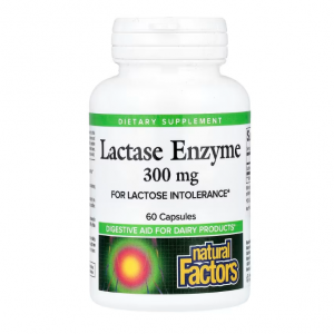 Natural Factors, Lactase Enzyme, 300 mg, 60 Capsules