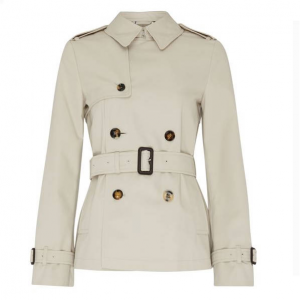 BURBERRY Short gabardine trench coat