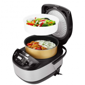 Comfee Multi-Function 10-Cup Electric Rice Cooker, Black - 11 Digital Cooking Programs