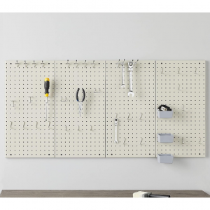 Amazon Basics Rectangular Metal Pegboard Kit, Rust and Scratch Resistant - 48 Pieces, Gray @Amazon
