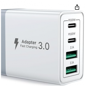 50% off Aioneus USB C Charger Block, 40W 4-Port Fast Charger 20W @Amazon