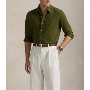 Polo Ralph Lauren 经典剪裁棉质珠地布衬衫