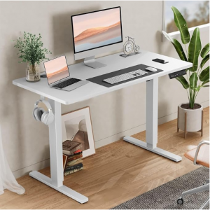 SMUG 電動升降書桌 白色款 48"x24" @ Amazon