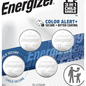 Amazon - Energizer CR2032 纽扣电池 4颗，现价$4.49