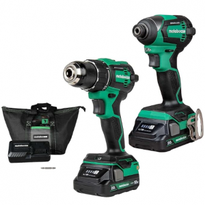 Metabo HPT 18V MultiVolt Cordless Brushless Driver Drill & Impact Driver Combo Kit, Power Tool Kit