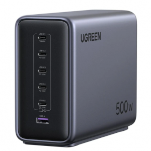 UGREEN 500W USB C 充电器 - 为 6 台设备供电