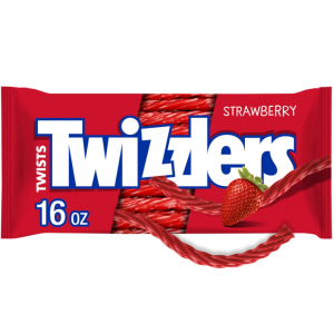 TWIZZLERS Twists Strawberry Flavored Licorice Style, Low Fat Candy Bag, 16 oz @ Amazon