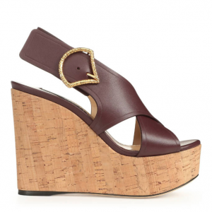 Sergio Rossi 75mm Sea Scale 坡跟凉鞋