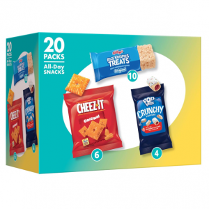 Kellogg's Cheez-It, Pop-Tarts & Rice Krispies Treats All-Day Snacks, 17.6oz (20 Count) @ Amazon