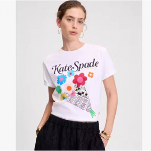 Kate Spade Floral Newspaper Tee