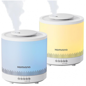 Homvana Small Humidifiers for Bedroom - 2 Packs 1.8L Cool Mist Top Fill Humidifier @ Amazon