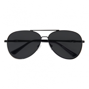Walnut 飞行员黑色太阳镜 - SUP0821