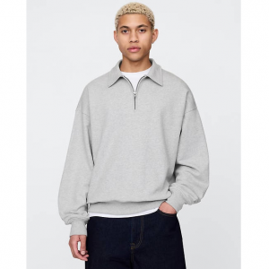 Gap Heavyweight 超大四分之一拉链套头衫