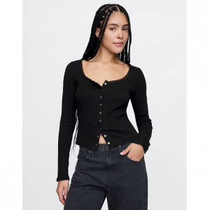 Gap 镂空短款开衫