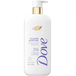 Dove 舒缓保湿沐浴露、3% 焕肤精华（含视黄醇和洋甘菊）、温燕麦奶