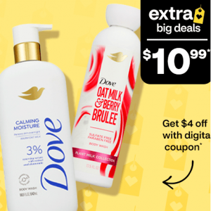 CVS Dove多芬精选沐浴露仅$10.99