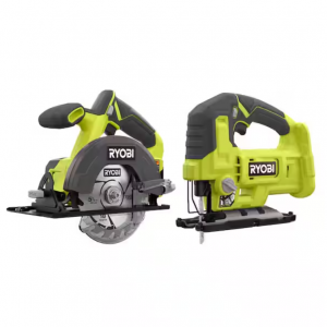 RYOBI ONE+ 18V Cordless 2-Tool Combo Kit with 5 1/2 in. Circular Saw and Jig Saw (Tools Only)